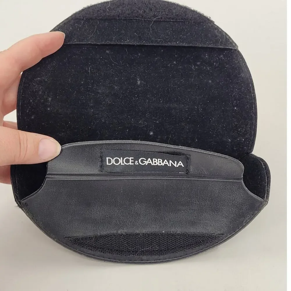 Dolce & Gabbana DG834S‎ Black Acrylic Wrap Rimmed Logo Sunglasses